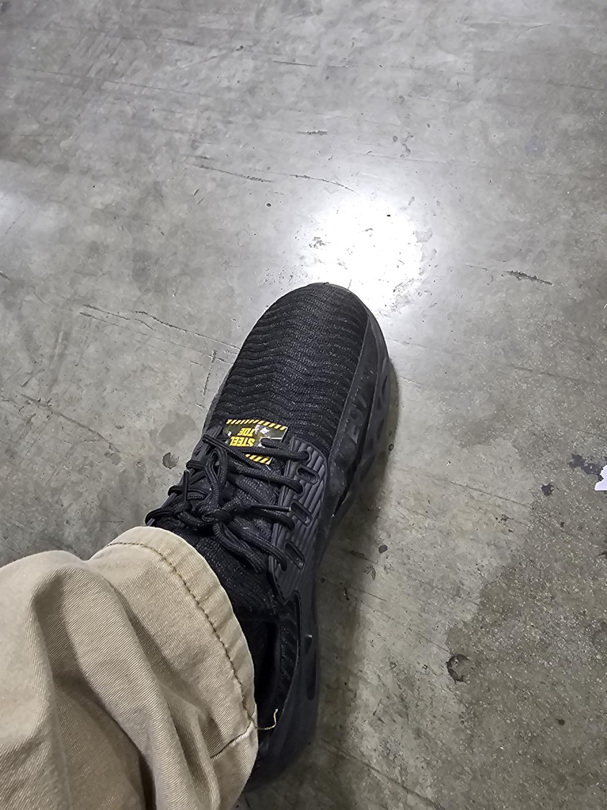 Furuian Steel Toe Sneakers for Men Women Lightweight Safety Shoes Comfortable Puncture Proof Slip On Indestructible Work Shoes customer photo 1