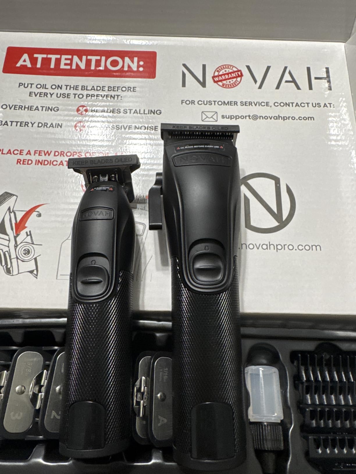 Novah Professional Hair Clippers for Men, Professional Barber Clippers and Trimmer Set, Mens Cordless Hair Clipper for Barbers Haircut Kit Fade customer photo 1