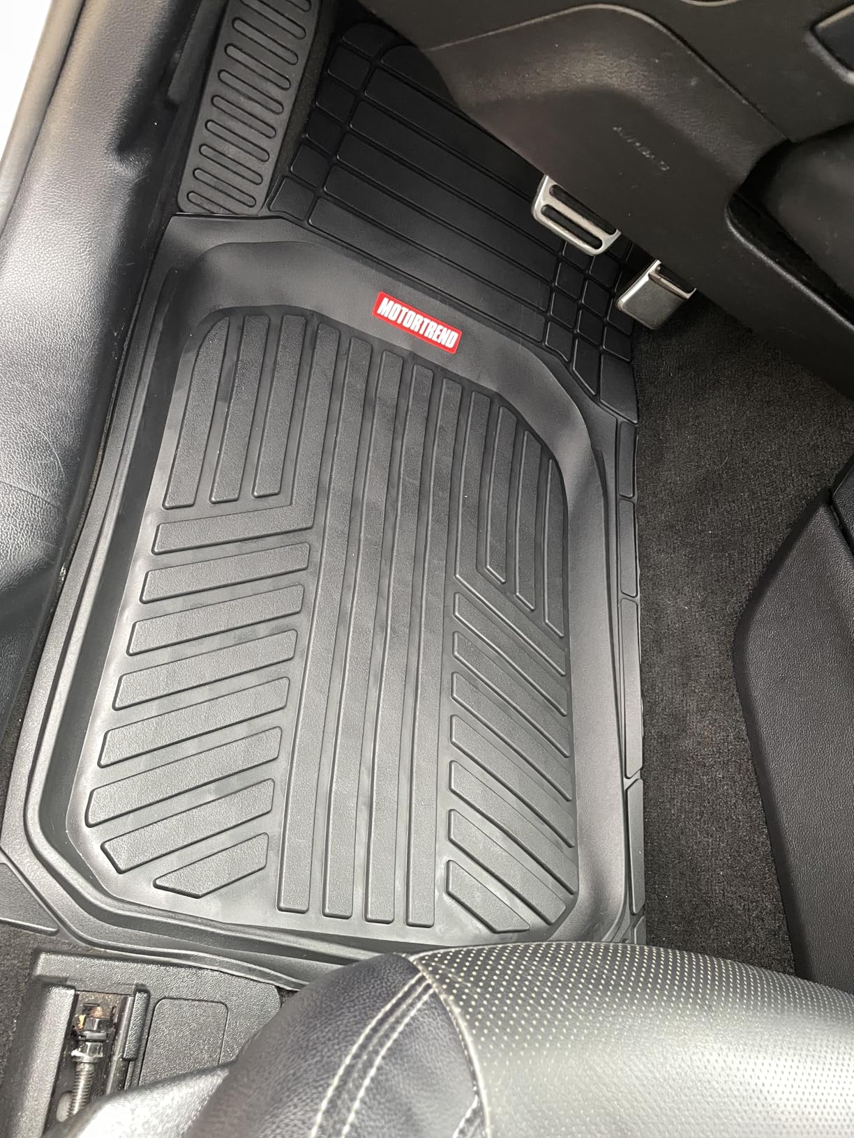 Motor Trend FlexTough Plus-2 Piece Front Car Floor Mats- Black Contour Liners-Deep Dish Heavy Duty Rubber Floor Mats for Car SUV Truck & Van-All Weather Protection, Universal Trim to Fit customer photo 2