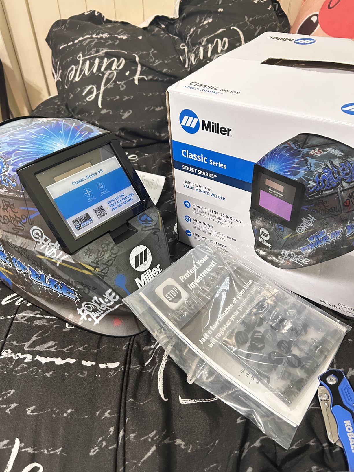 Miller Classic Series Auto-Darkening Welding Helmet - Professional TIG/MIG Welding Mask with ClearLight Technology, Variable Shade 8-13 customer photo 2