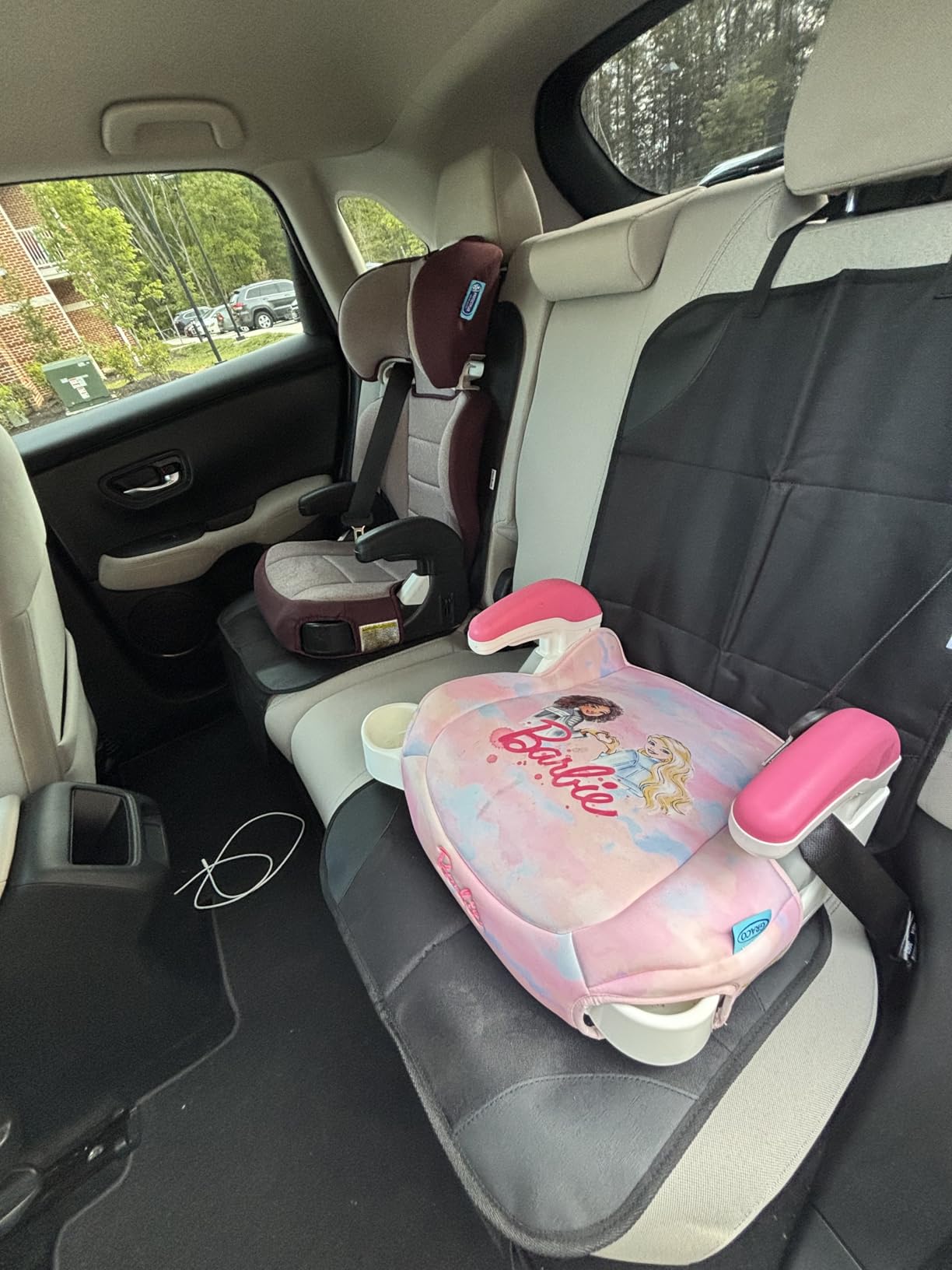 Meolsaek Car Seat Protector for Child Car Seat, Durable 600D Fabric Waterproof Car Seat Cover with Thick Pad Non-Slip Backing, No Imprints (Black 2pcs) customer photo 1