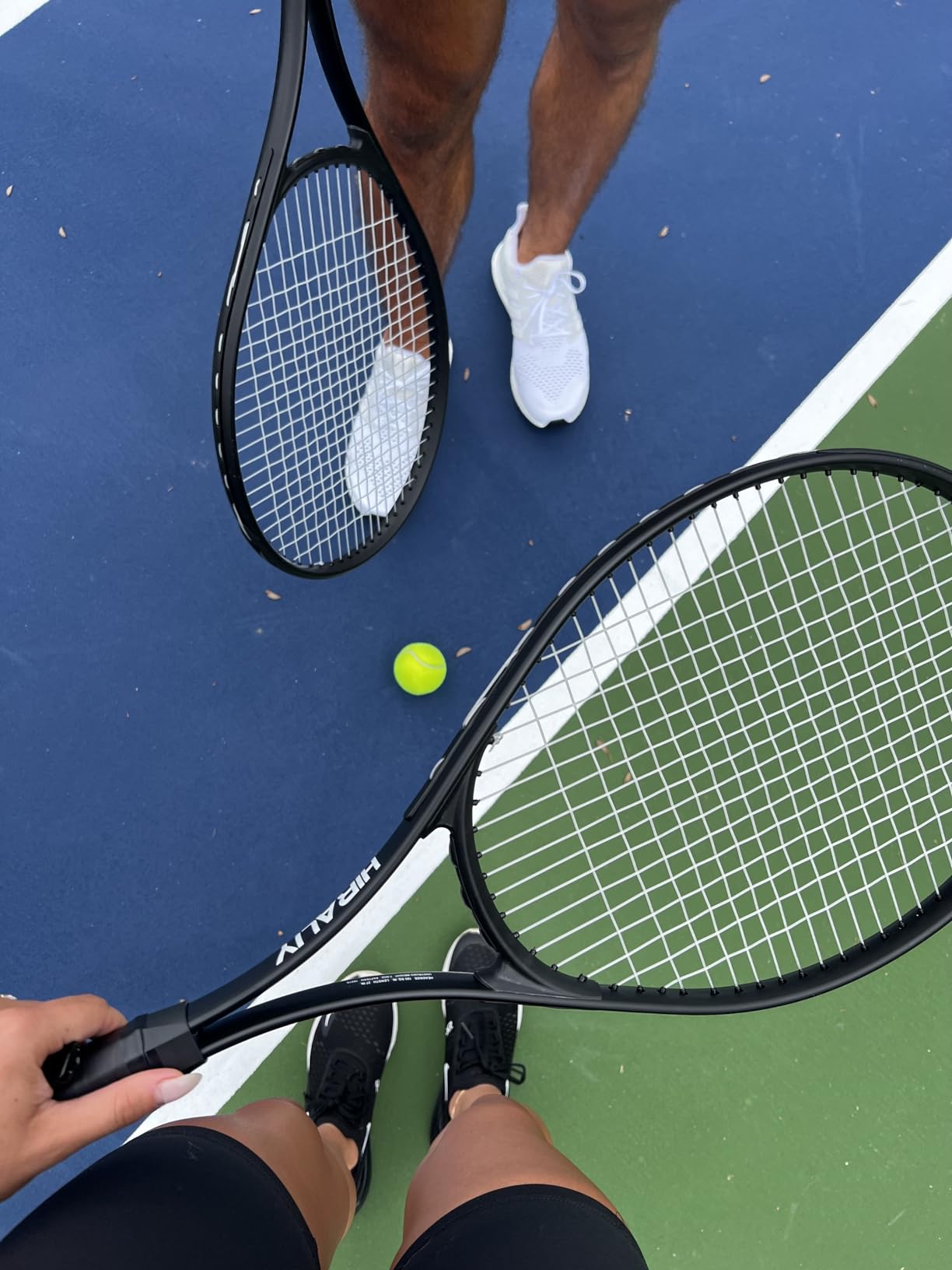 HIRALIY Tennis Rackets 2 Pack for Adults Beginners - 27 Inch Lightweight Aluminum Tennis Racquet Set with 3 Balls & Carry Bag - Vibration Dampening & Large Sweet Spot for Men Women Couples customer photo 2