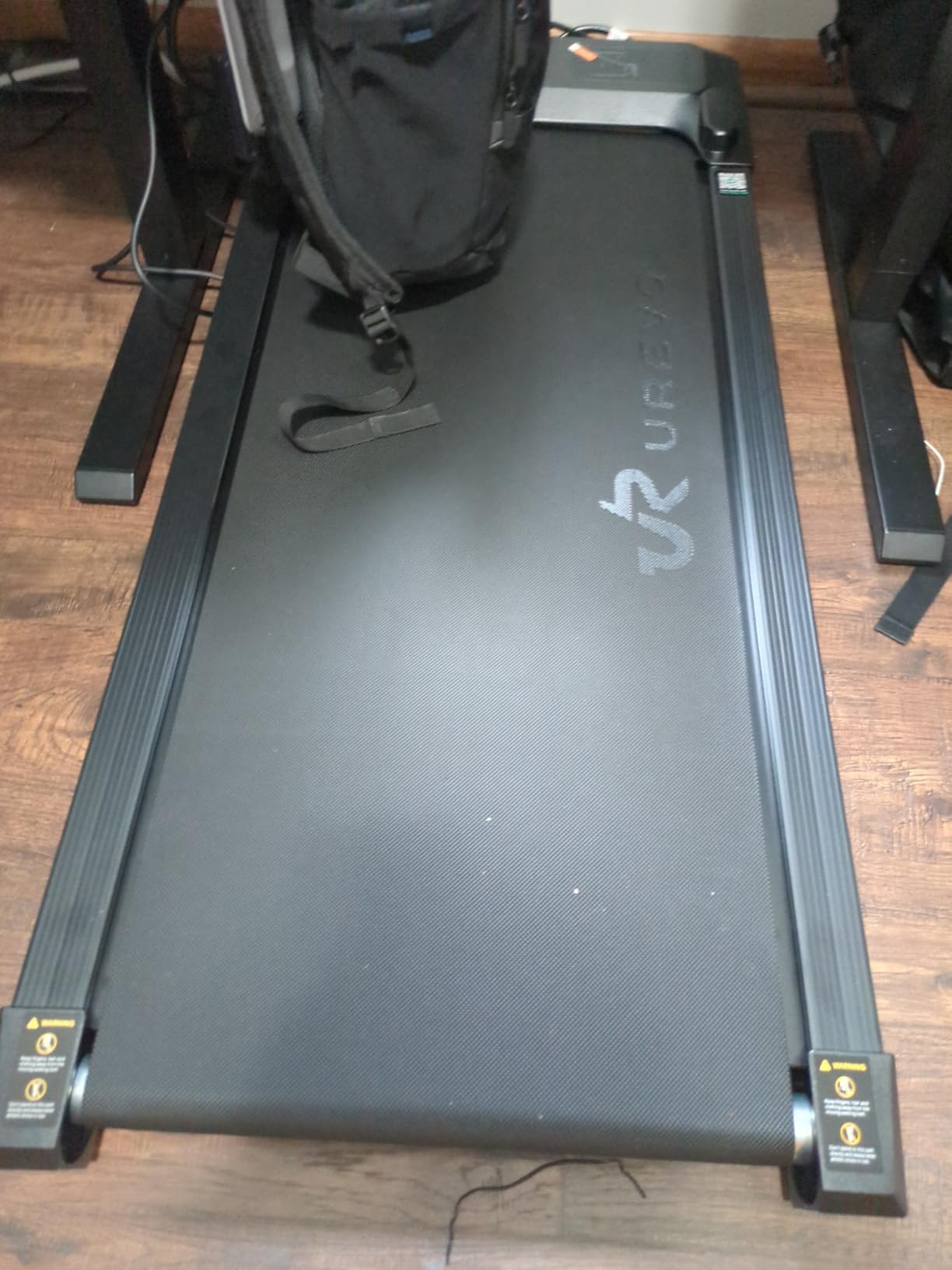 UREVO Smart Walking Pad, Standing Desk Treadmill with Double Shock Absorption, Quiet Operation, Workout APP with Track Insights customer photo 1