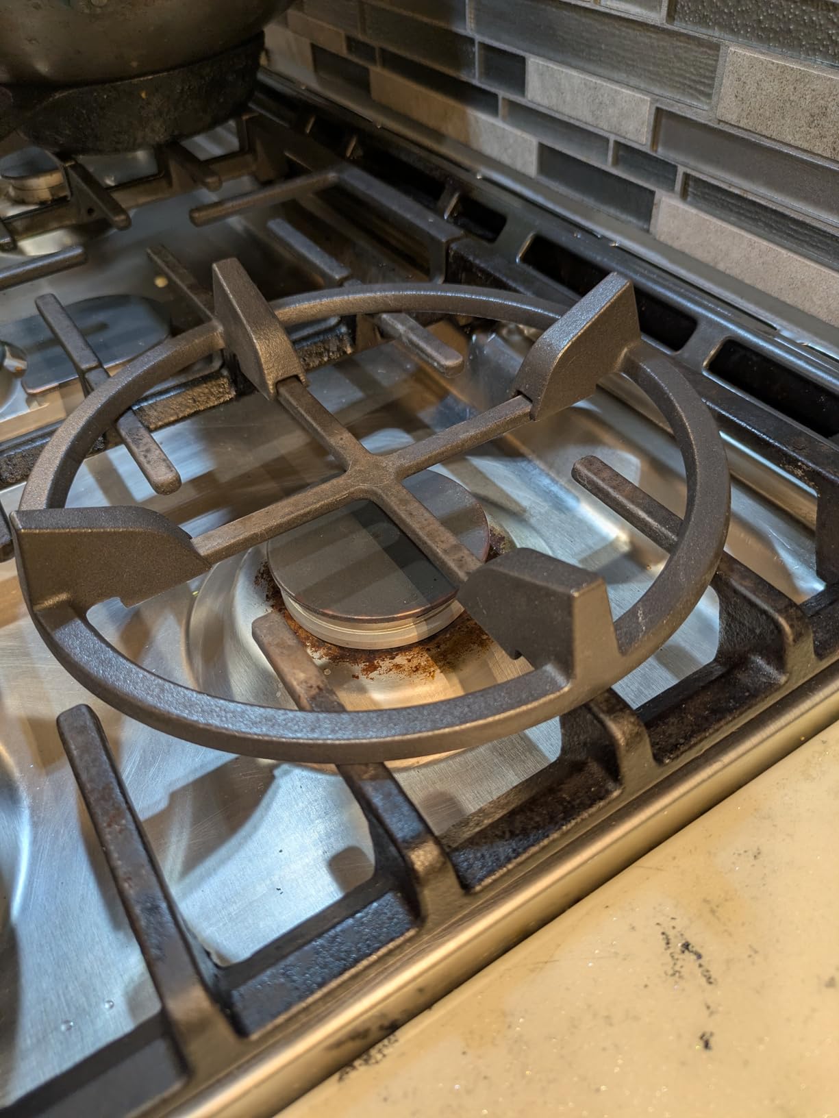Wok Ring, Replacement Parts Cast Iron Wok Support Ring for Gas Stove Burner Grate Samsung, GE, Kitchenaid, LG, Whirlpool, Frigidaire, Kenmore Etc Gas Stove Stand Rack Accessories customer photo 2