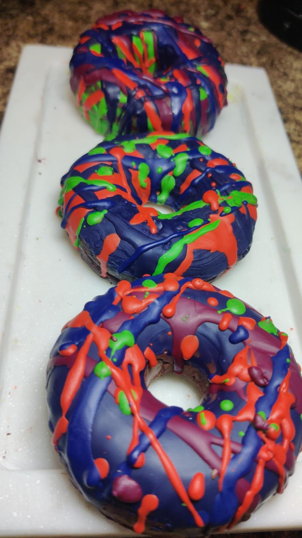 Anaeat 3 Pack Donut Pan Silicone Baking Mold, Just Pop Out! Non-Stick Doughnuts Baking Pans BPA Free for 6 Full-Size Donuts, Muffin, Cake Biscuit Bagels - Oven & Dishwasher Safe (Multicolor) customer photo 1