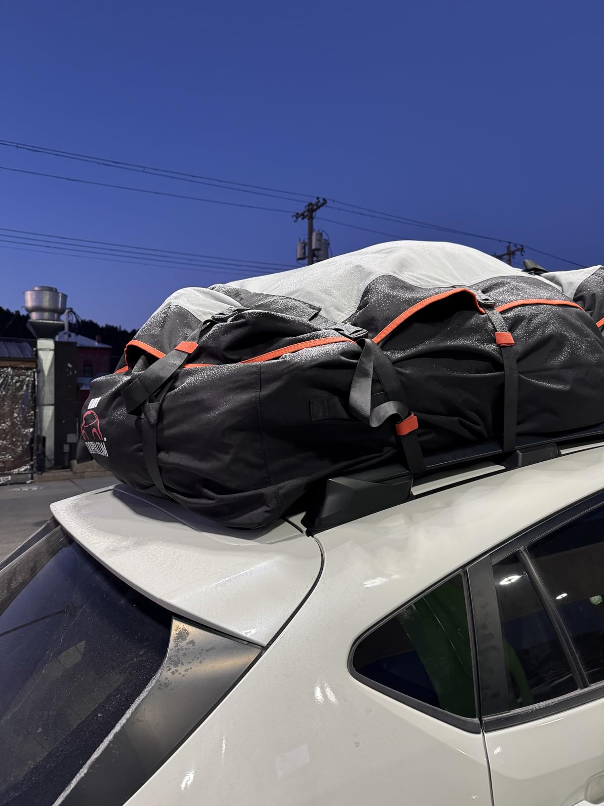 RoofPax 23 cft. Extra Waterproof Rooftop Cargo Carrier Bag, Double Weatherproof Zippers,10 Heavy-Duty Tie-Down Straps fit Cars with/Without a Rack or Side Rails, Safety Hooks Included customer photo 1