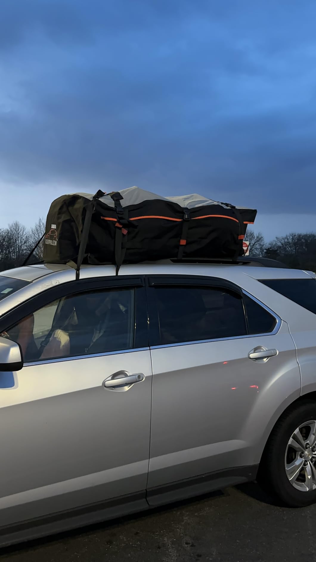 RoofPax 23 cft. Extra Waterproof Rooftop Cargo Carrier Bag, Double Weatherproof Zippers,10 Heavy-Duty Tie-Down Straps fit Cars with/Without a Rack or Side Rails, Safety Hooks Included customer photo 2