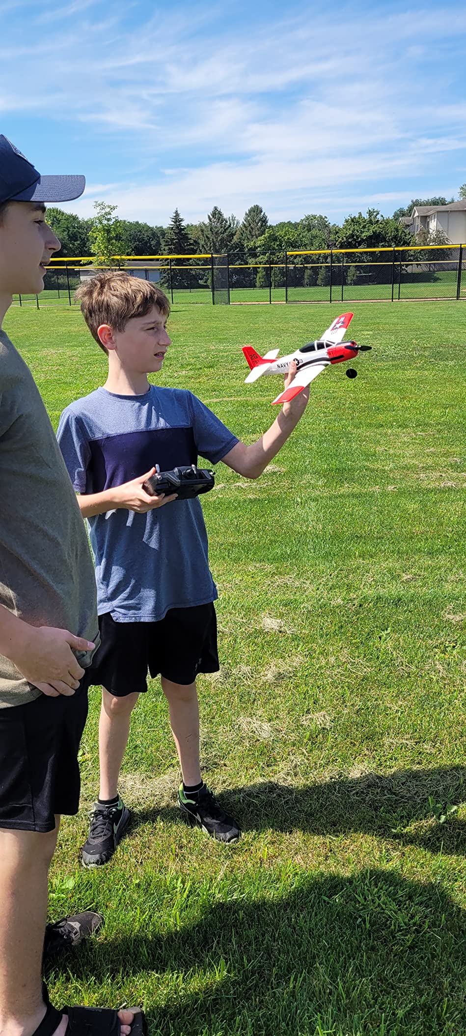 Volantexrc RC Airplane 2.4Ghz 4 Channel Remote Control, with Aileron T28 Trojan Parkflyer RC Aircraft Plane, Ready to Fly with Xpilot Stabilization System, Perfect for Beginners customer photo 2