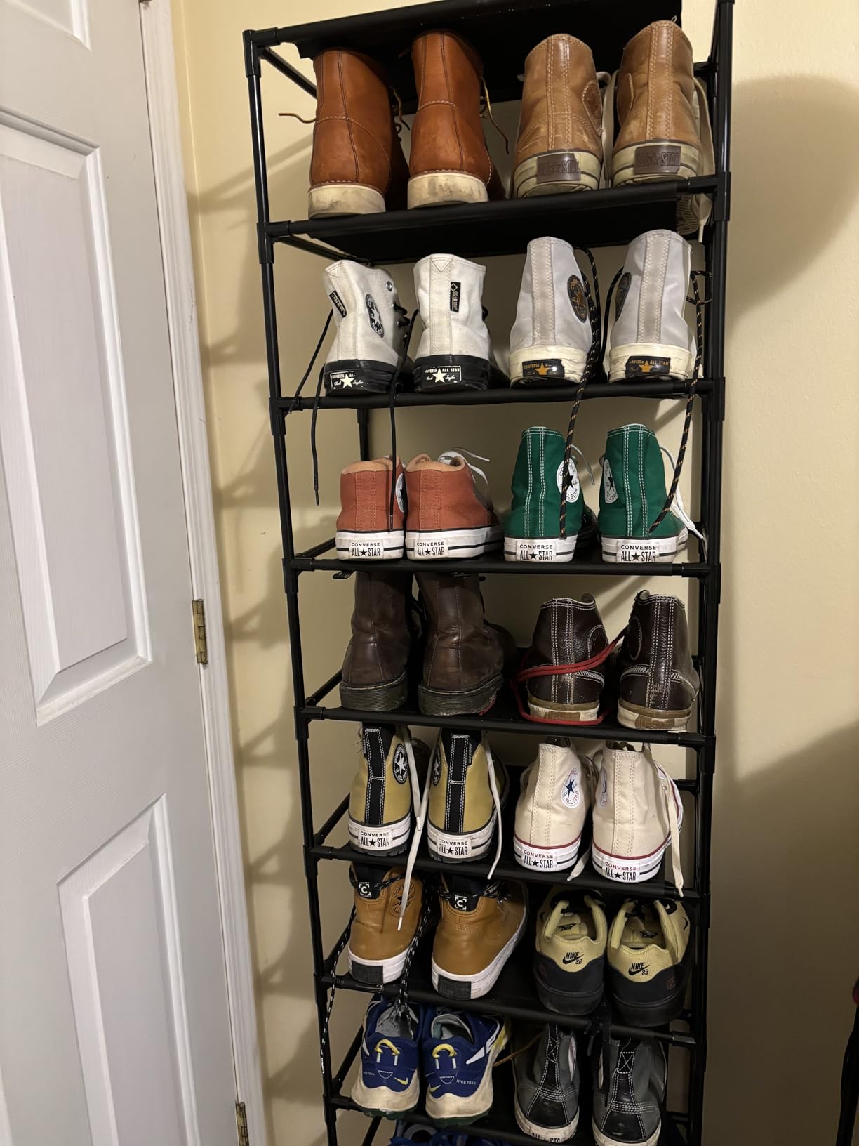 SONGMICS Shoe Rack with Dustproof Cover - 10-Tier Shoe Shelf Storage Organizer, Free-Standing for Closet Entryway, Holds 40-50 Pairs, Black customer photo 1