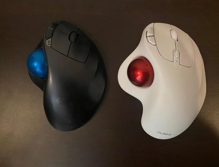 Nulea M501 Wireless Trackball Mouse, Rechargeable Ergonomic, Easy Thumb Control, Precise & Smooth Tracking, 3 Device Connection (Bluetooth or USB Receiver), Compatible for PC, Laptop, Mac, Windows customer photo 2