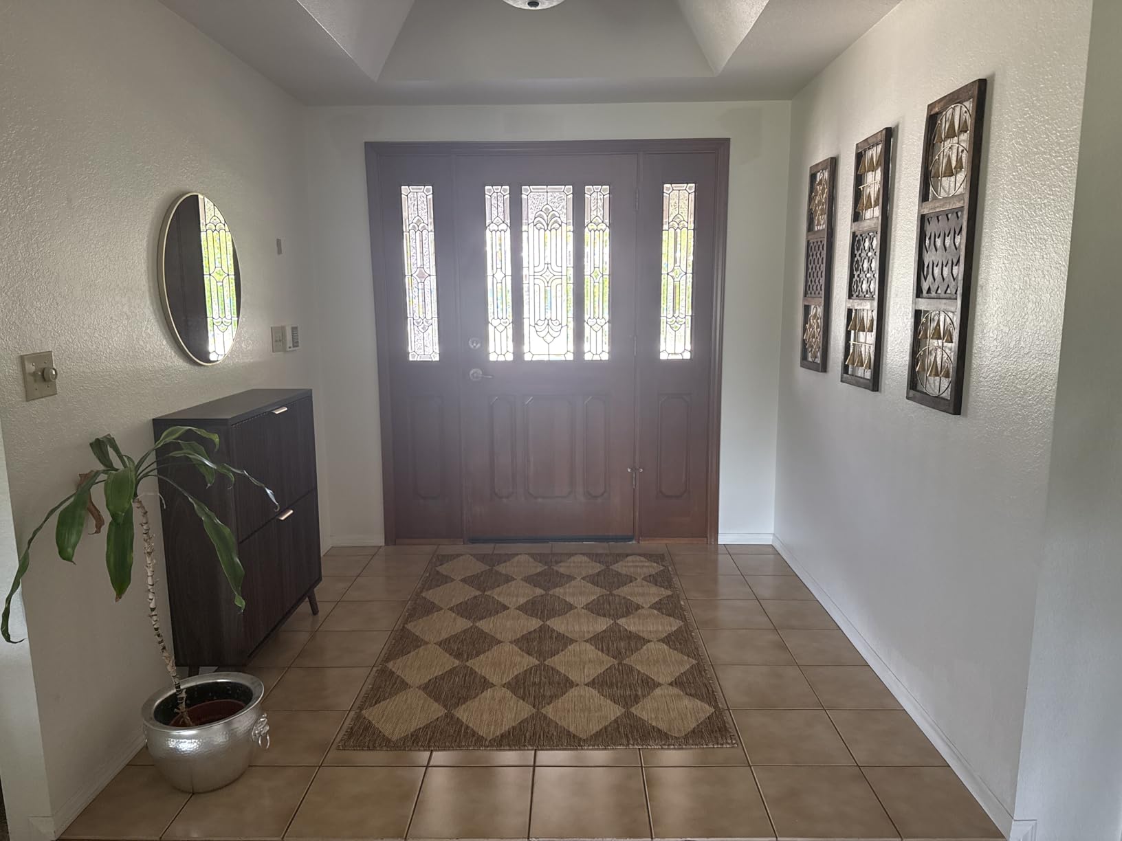 nuLOOM Outdoor Performance Collection Sabina Trellis Brown/Ivory, 8' x 10', Soft and Cozy, High Traffic, Stain Resistant, Easy Clean, Durable Area Rug for Indoor/Outdoor Patio, Deck, Porch, Garden customer photo 1