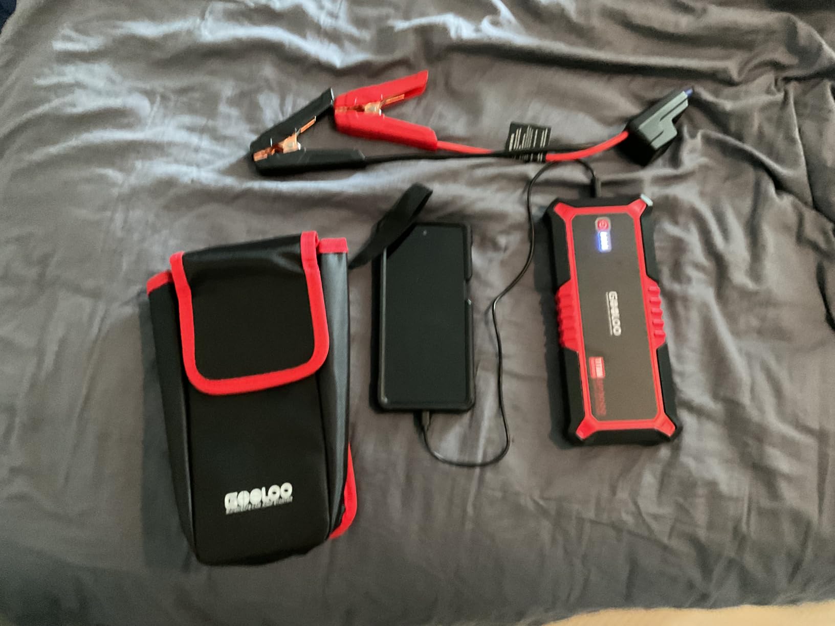 GOOLOO Upgraded GP3000 Jump Starter 3000A Peak Car Starter (Up to 9L Gas or 7L Diesel Engine) 12V Jump Box Auto Lithium Battery Booster SuperSafe Portable Power Pack with USB Quick Charge, Type-C Port customer photo 1