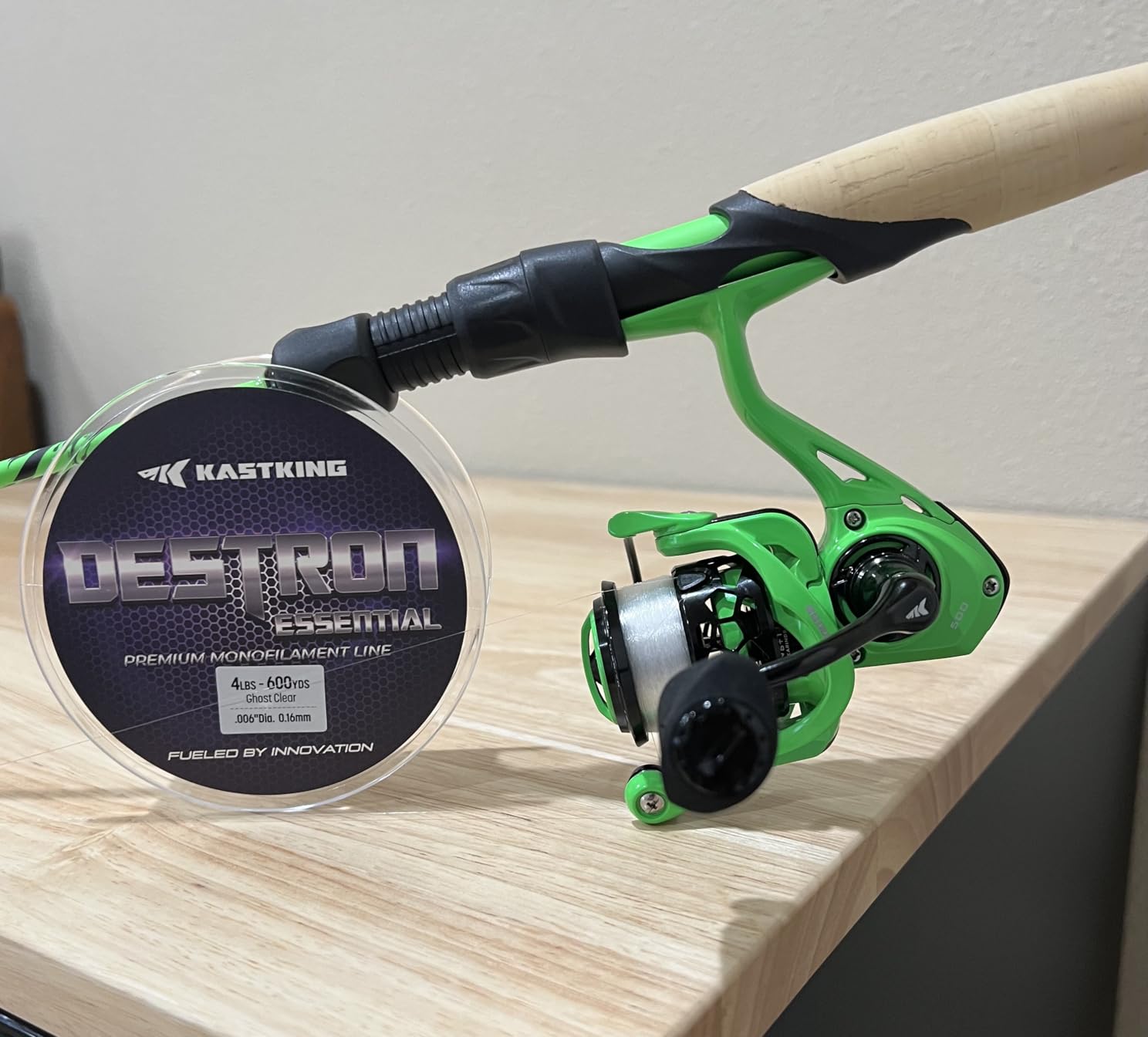 KastKing Zephyr Spinning Reels - 7+1/6+1 BB - Carbon Fiber Drag - Stainless Steel Shaft - Aluminum & CNC Spool - Black/Green/Orange - Sizes 500/1000 SFS - ICE Fishing Ready Reels! customer photo 2
