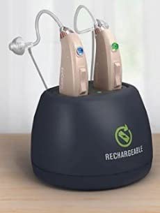 EarCentric EasyCharge Rechargeable Hearing Aids (Pair) for Seniors, Behind-The-Ear BTE Ear Aid PSAP digital Personal sound amplification products devices with Noise Cancellation customer photo 1