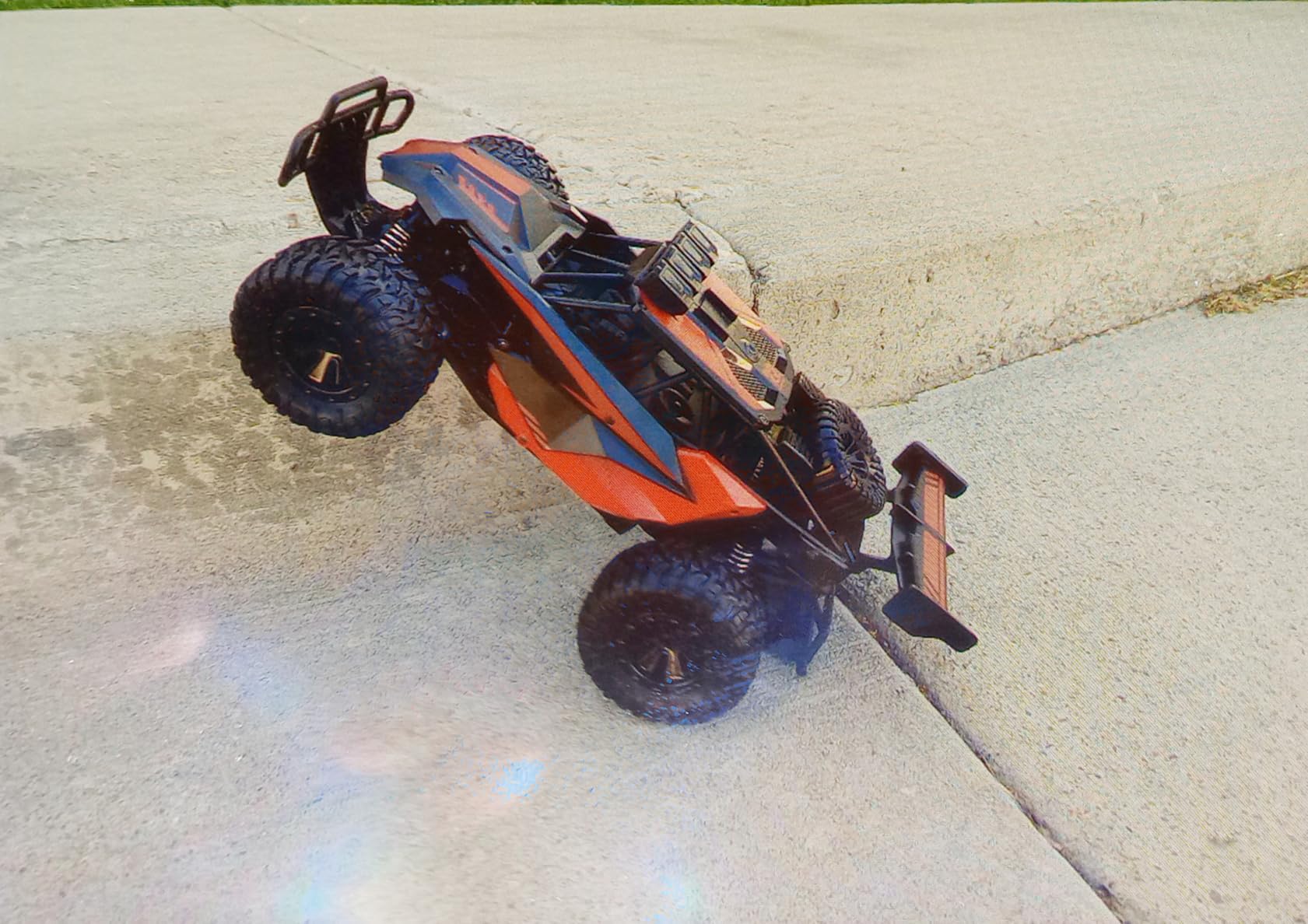BLUEJAY Remote Control Car, 2.4GHz High Speed 33KM/H RC Cars Toys, 1:12 Monster RC Truck Off Road with LED Headlight and Rechargeable Battery Gifts for Adults Boys 8-12 customer photo 2