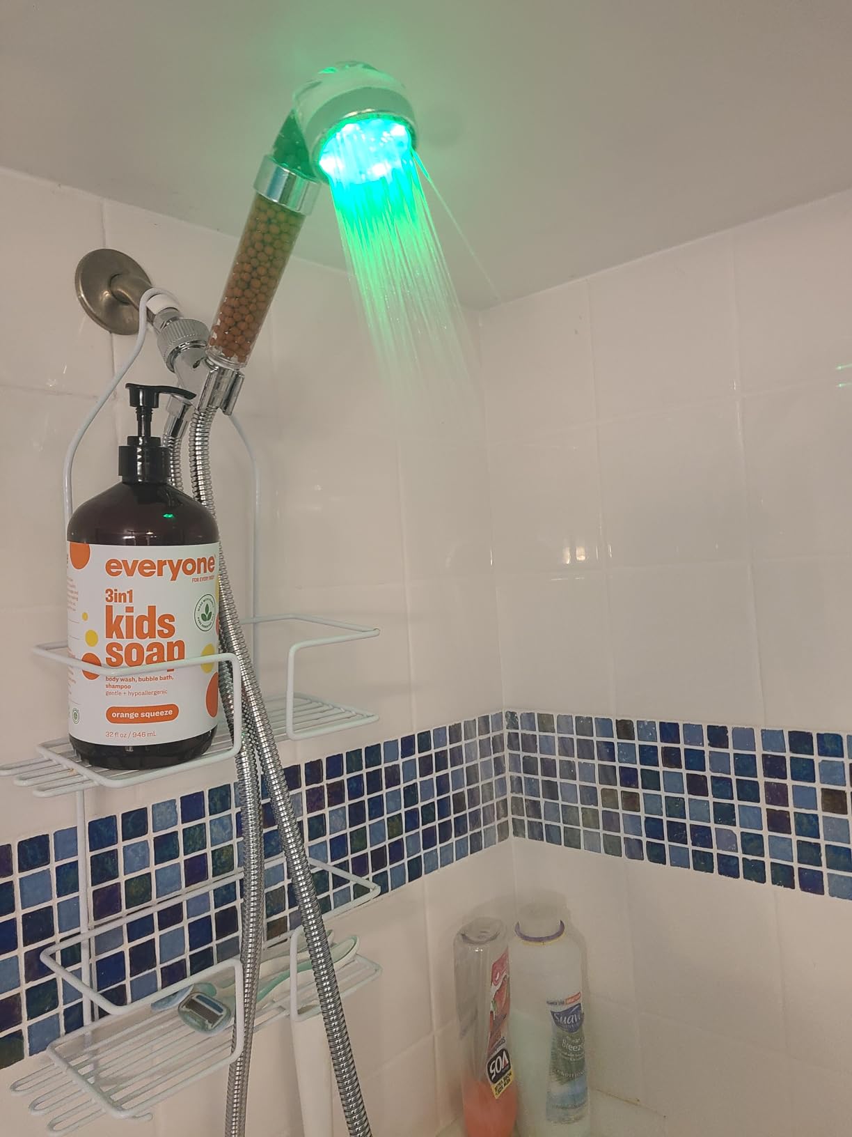 FASTRAS LED Shower Head with Handheld, High Pressure Shower Head with Hose, Holder & PTFE Tape etc, 3 Water Temperature-Controlled Water Saving Filtered Shower Head for Dry Hair & Skin customer photo 1