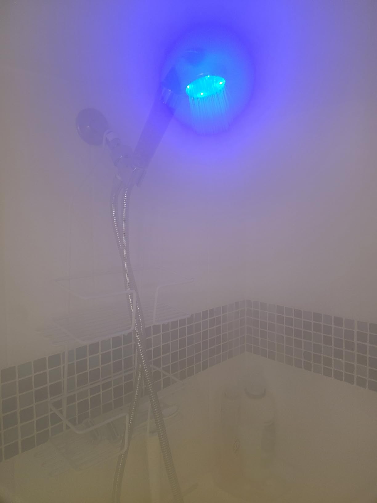 FASTRAS LED Shower Head with Handheld, High Pressure Shower Head with Hose, Holder & PTFE Tape etc, 3 Water Temperature-Controlled Water Saving Filtered Shower Head for Dry Hair & Skin customer photo 2
