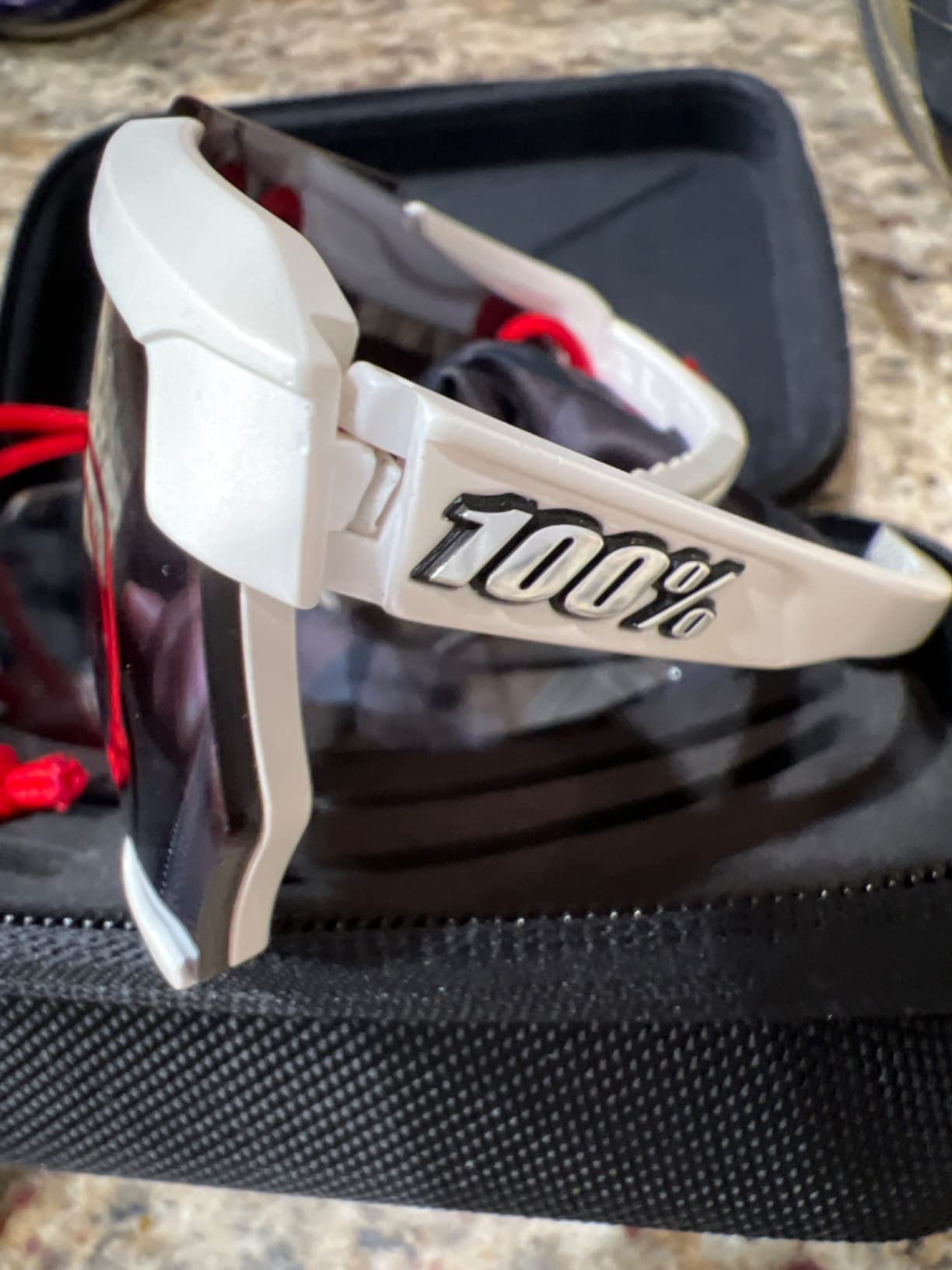 100% Racetrap 3.0 Sport Performance Sunglasses - Sport and Cycling Eyewear (Gloss Black - Photochromic Lens) customer photo 2