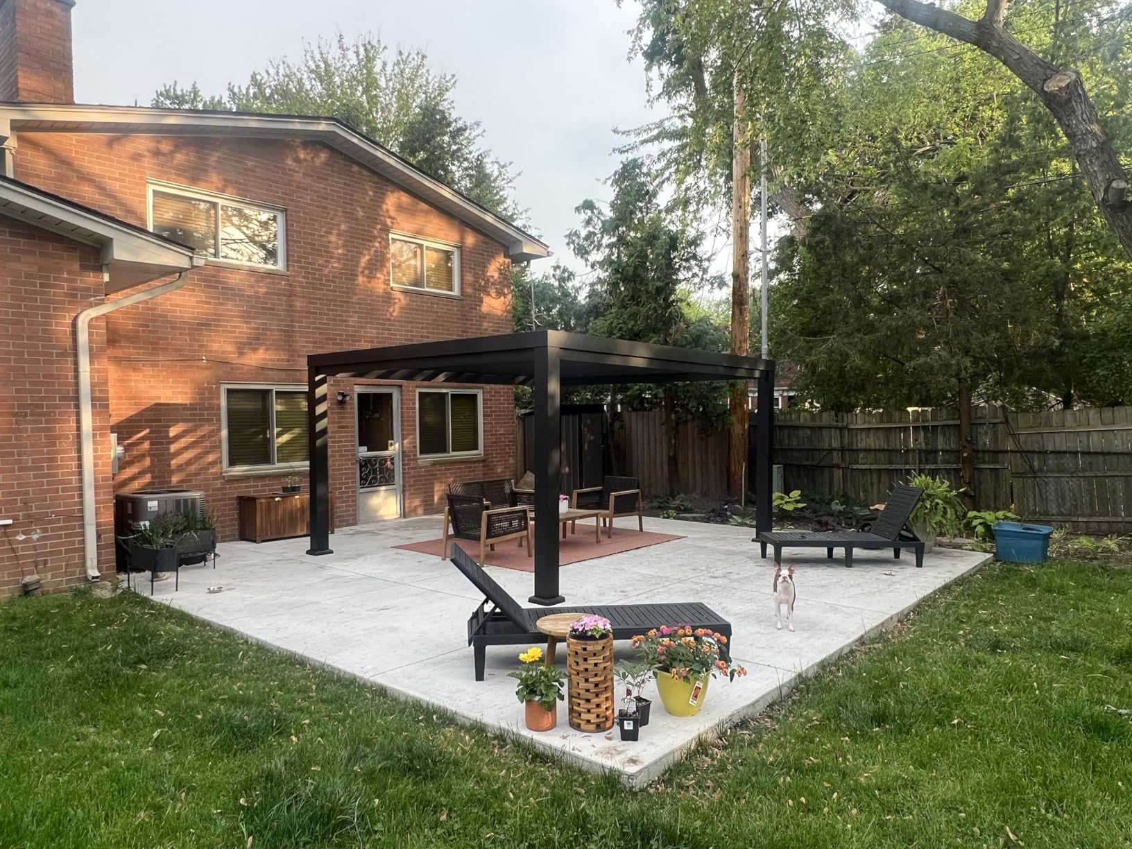 Backyard Discovery Windham 14' x 12' Modern Galvanized Steel Pergola Kit with Shade Sail Canopy, All-Season Durability, PowerPort, High-Wind Rating for Outdoor Patio, Garden, Deck, Entertaining customer photo 1