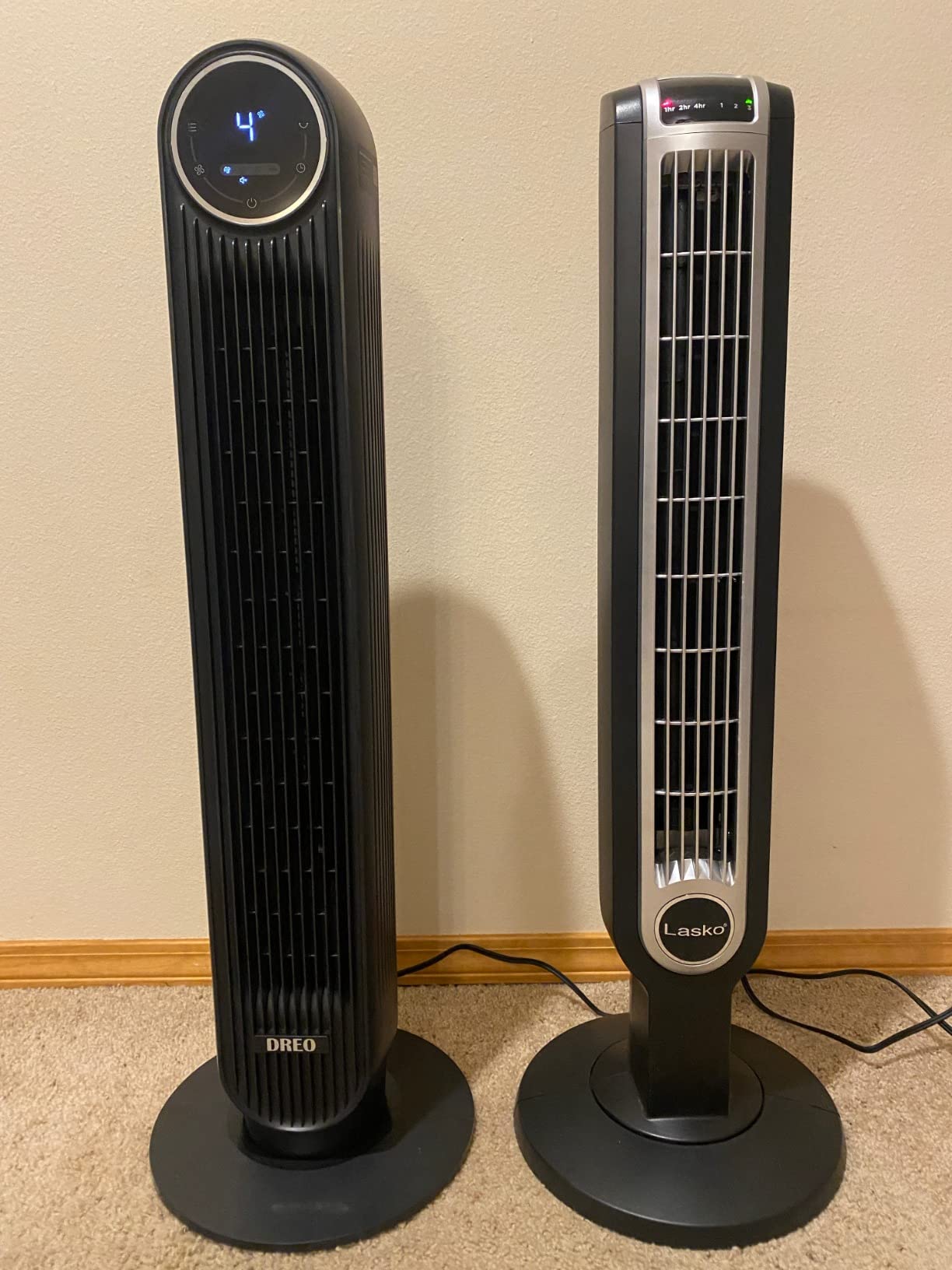 DREO Tower Fan for Bedroom, 2026 Upgraded DC Motor, 28ft/s High Velocity, 20dB Ultra Quiet Standing Fan, 8 Speeds 4 Modes, 90° Oscillating Bladeless Fan for Indoors, Floor Fans with Remote, Black customer photo 2