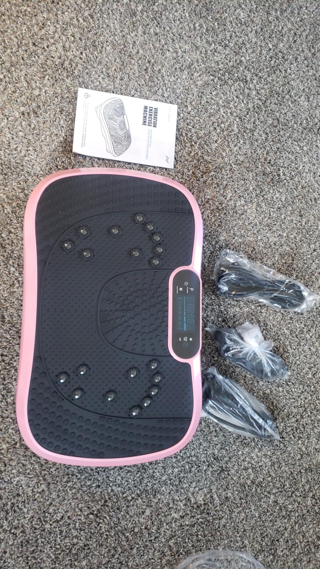 AXV Vibration Plate Fitness Platform Exercise Machine Vibrating Shaking Full Body Shaker Workout Vibrate Stand Shake Board Sport for Weight Loss Fat Burner for Gym Home Office customer photo 1