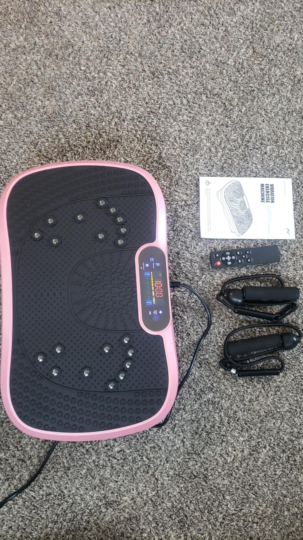 AXV Vibration Plate Fitness Platform Exercise Machine Vibrating Shaking Full Body Shaker Workout Vibrate Stand Shake Board Sport for Weight Loss Fat Burner for Gym Home Office customer photo 2