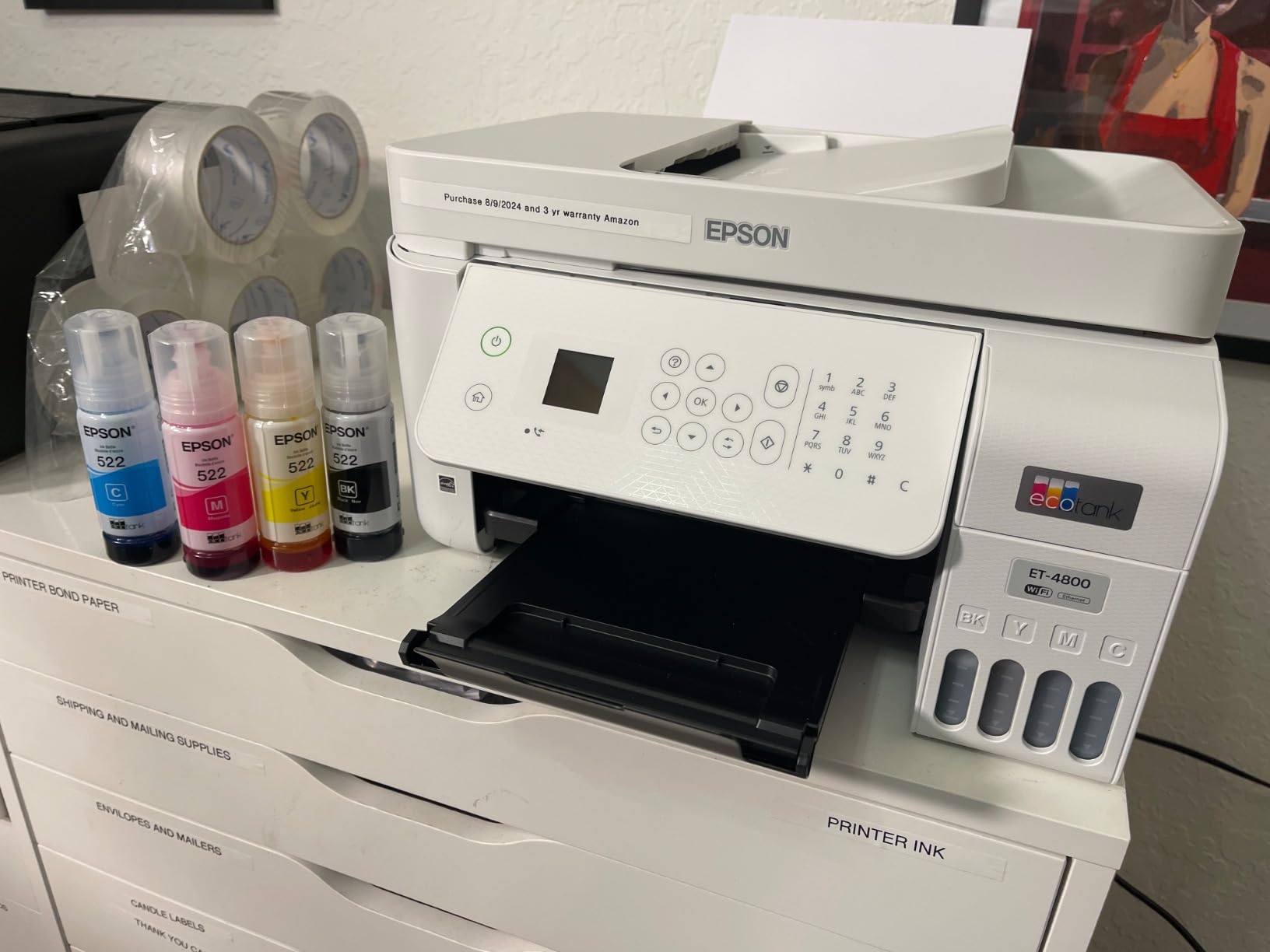 Epson EcoTank ET-4800 Wireless All-in-One Cartridge-Free Supertank Printer with Scanner, Copier, Fax, ADF and Ethernet customer photo 1