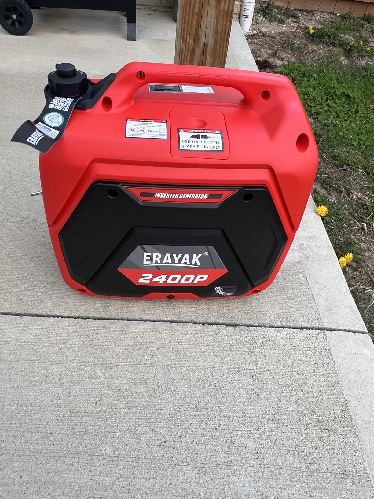 ERAYAK 2400W Portable Inverter Generator for Home Use, Super Quiet Small Generator for Camping Outdoor Emergency Power Backup, Gas Powered Engine, EPA, ECO Mode customer photo 1
