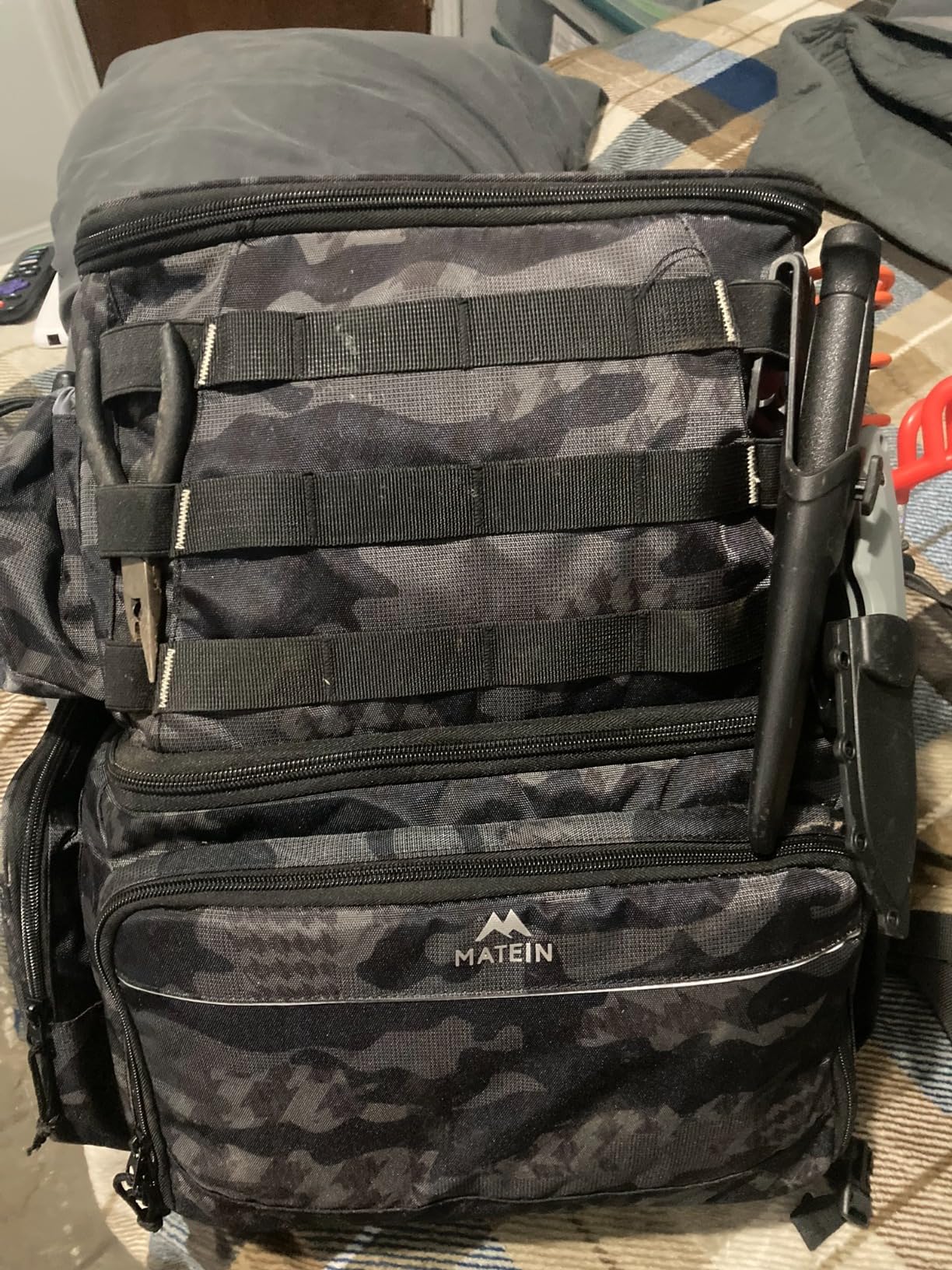 MATEIN Fishing Backpack, Water Resistant Tackle Storage Bag with Rod Holders & Cooler, Fishing Gifts for Men customer photo 2