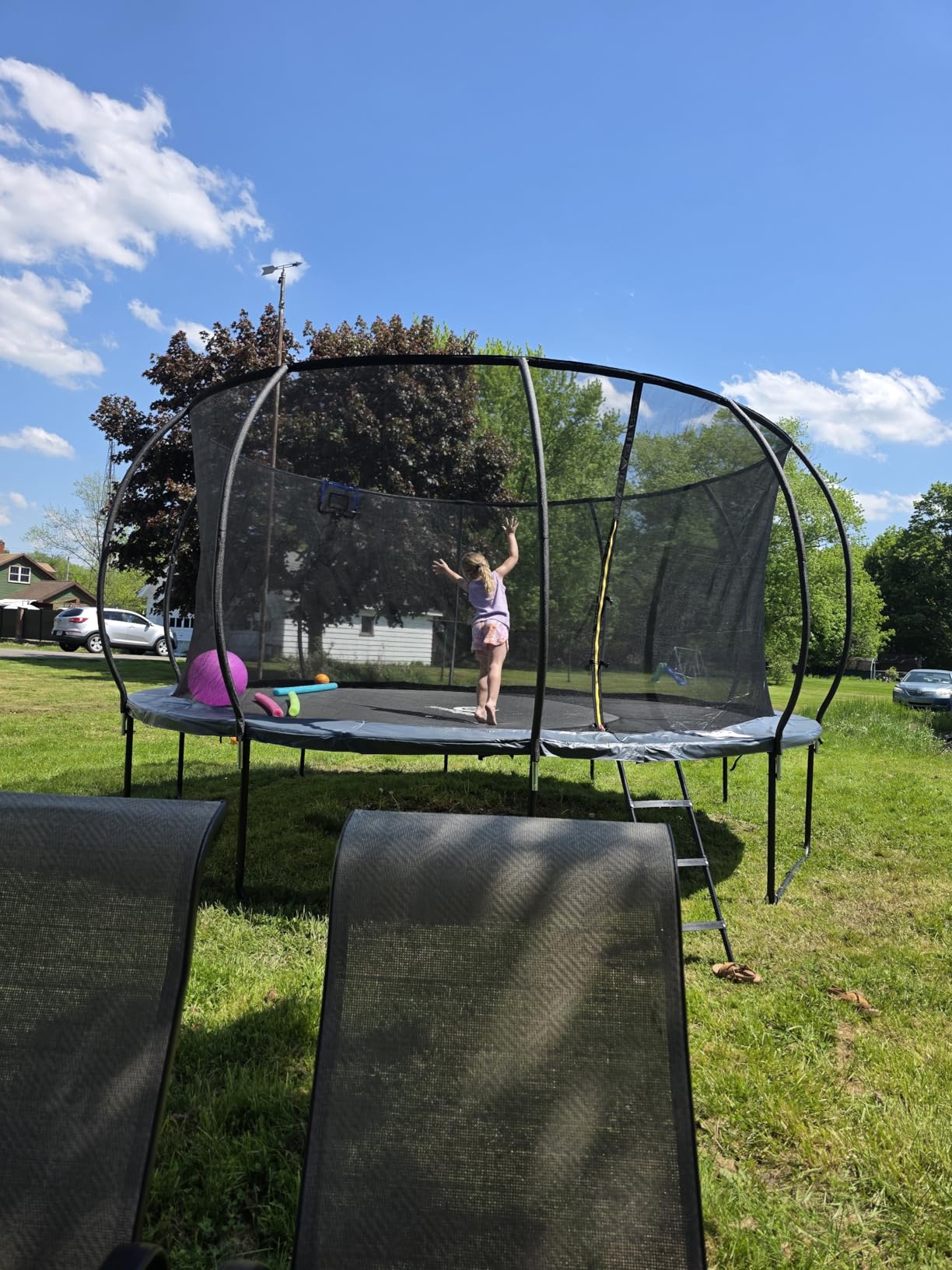 JUMPZYLLA Trampoline Outdoor 8FT 10FT 12FT 14FT 15FT 16FT with Enclosure, Non-Slip Ladder & Anti-Rust Coated Frame, ASTM Approved Recreational Backyard Large Trampoline with Net for Kids & Adults customer photo 1