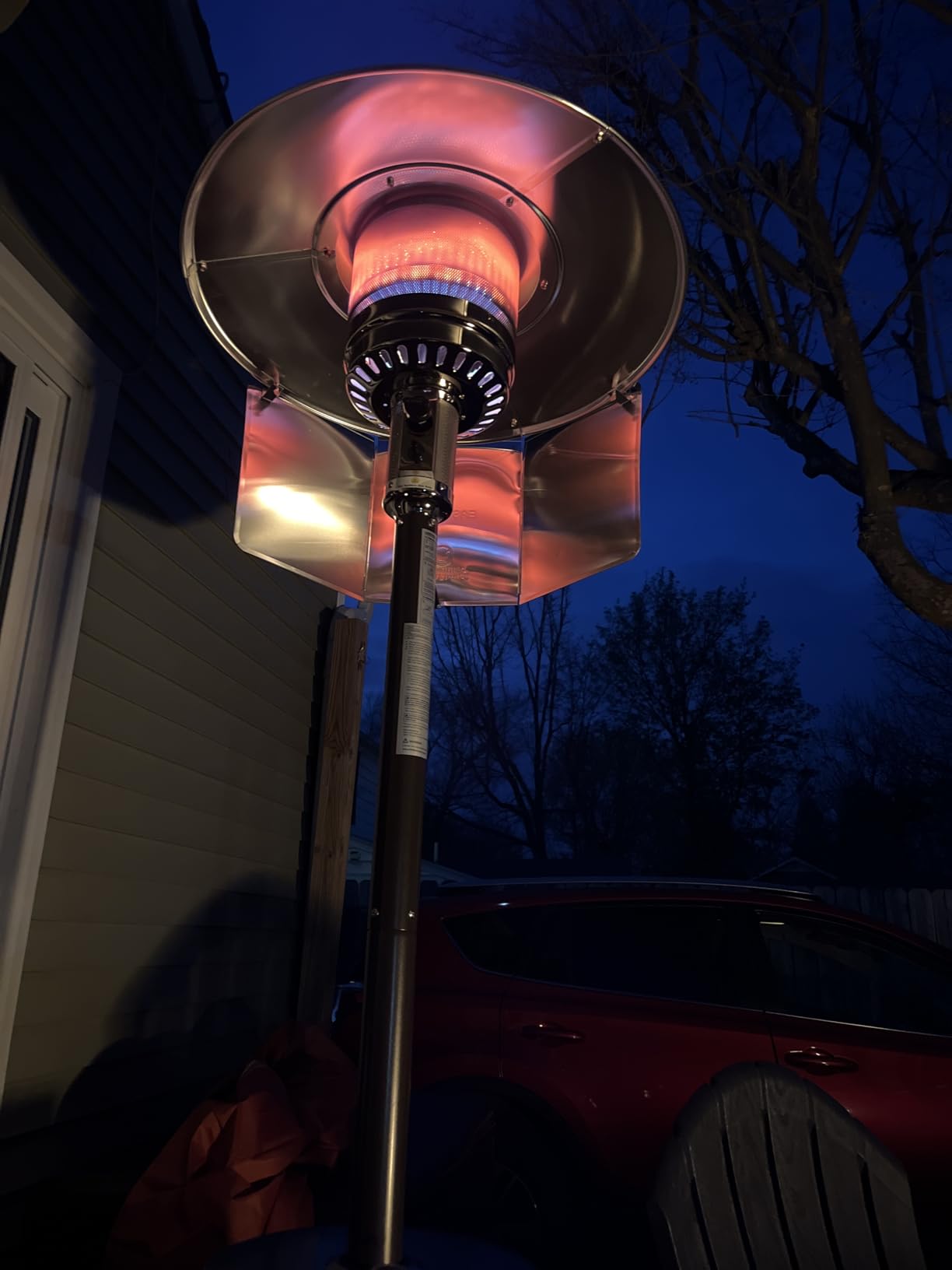 EAST OAK 50,000 BTU Patio Heater with Sand Box, Table Design, Double-Layer Stainless Steel Burner, Wheels, Triple Protection System, Outdoor Heater for Home and Residential, Polar Night customer photo 1
