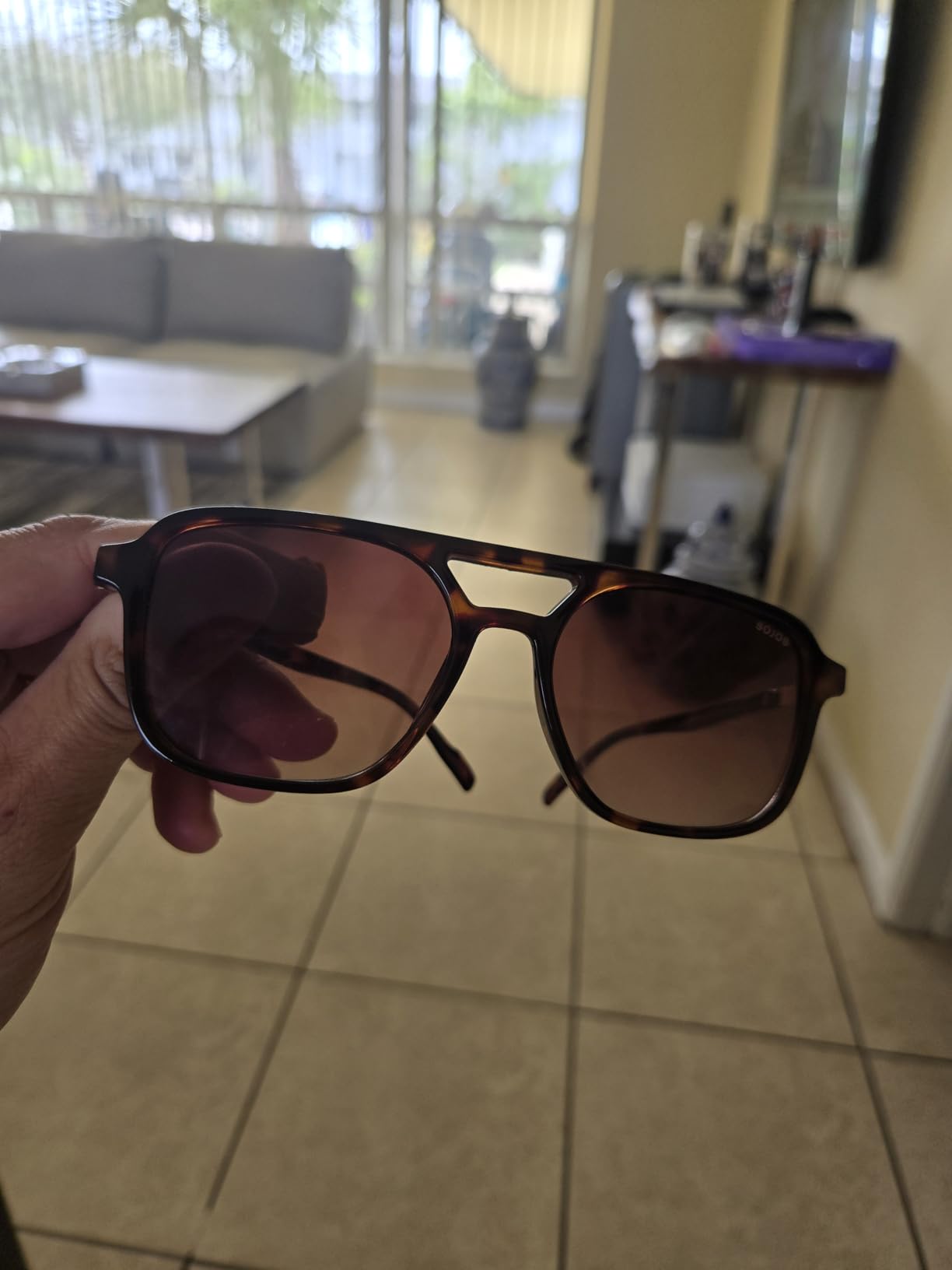 Retro Aviator Sunglasses for Women Men, Trendy Rectangle Womens Mens Shades Sun Glasses SJ2202 customer photo 1