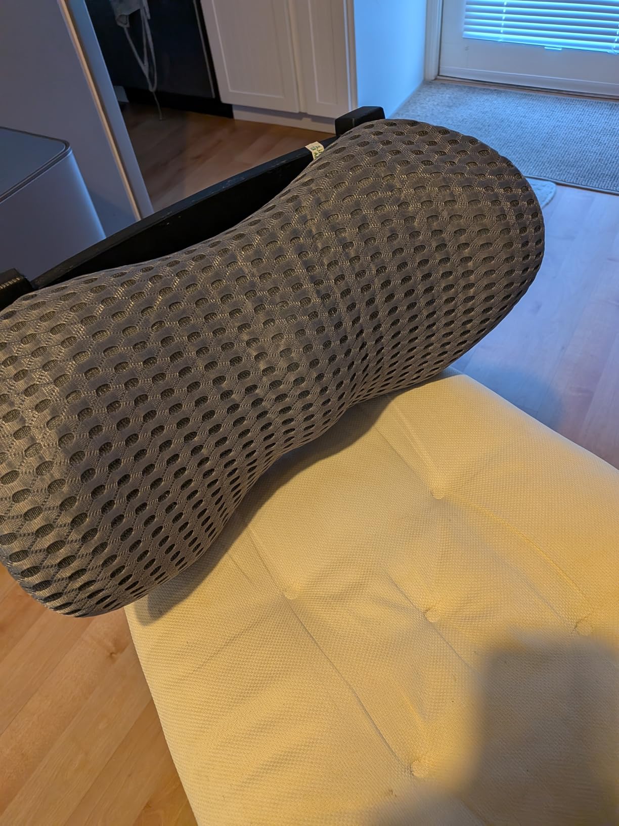 Lumbar Support Pillow for Office Chair, Memory Foam Lumbar Pillow for Lower Back Pain Relief (Grey) customer photo 2
