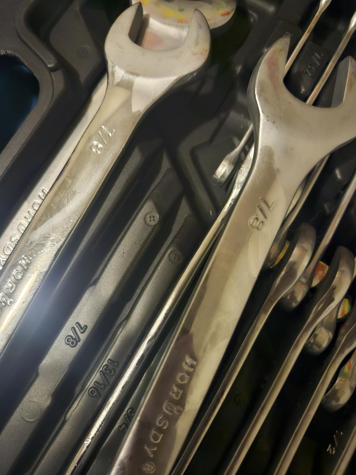HORUSDY 32-Piece Combination Wrench Set, SAE and Metric, 1/4
