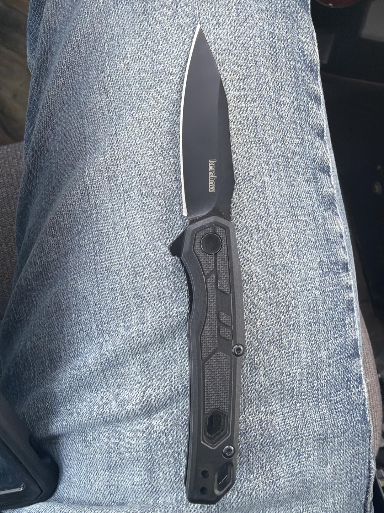 Kershaw Appa Pocket Knife, All-Black, 2.75 Inch Steel Reverse Tanto Blade, EDC with Assisted Opening, Reversible Pocketclip, Everyday Carry Pocket Knife for Men and Women customer photo 2