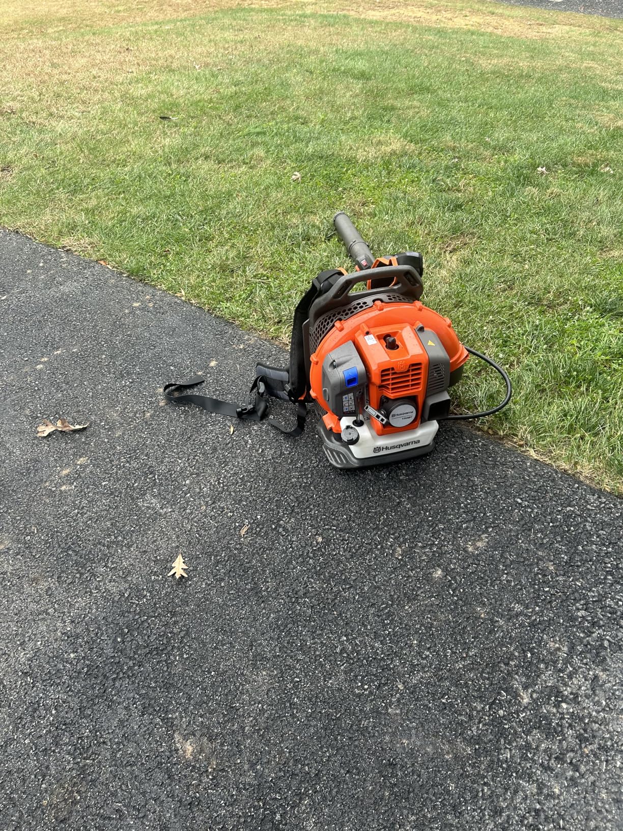 Husqvarna 150BT Gas Leaf Blower, 51-cc 2.16-HP 2-Cycle Backpack Leaf Blower, 765-CFM, 270-MPH, 22-N Powerful Clearing Performance and Ergonomic Harness System, 970466901 customer photo 1