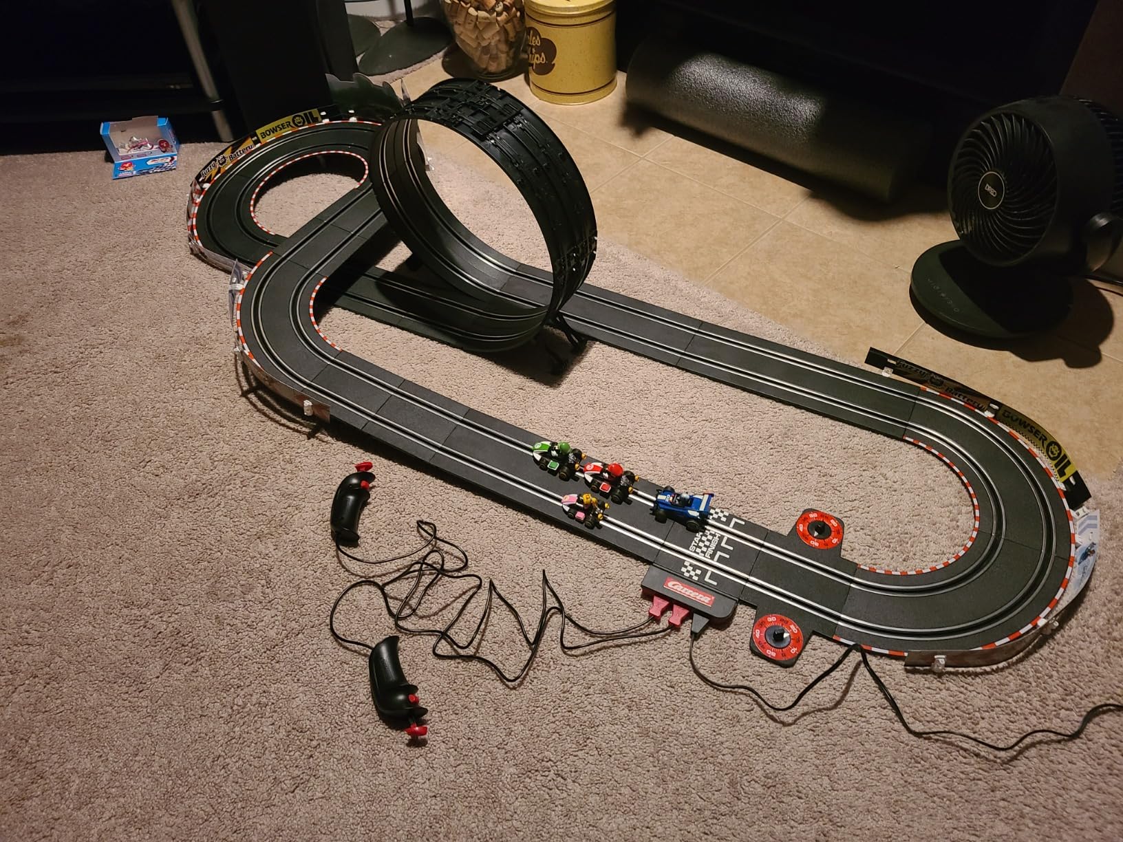 Carrera GO 62491 Mario Kart Electric Powered Slot Car Racing Kids Toy Race Track Set Includes 2 Hand Controllers Featuring Mario Versus Luigi in 1:43 Scale customer photo 2