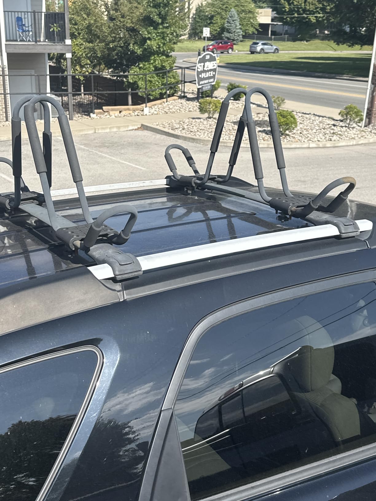 PIRIPARA Kayak Roof Rack 2 Pairs J-Bar Carrier Holder for Canoe, SUV, Cars, Truck, Surf Ski, Car Top Mount Racks for Trip, Set of 4 customer photo 1