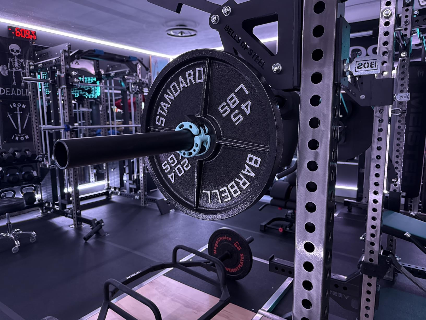 Steel Olympic Plates 175LB Set - 2 inch Olympic Hammertone Coated for Weight Lifting Training customer photo 2