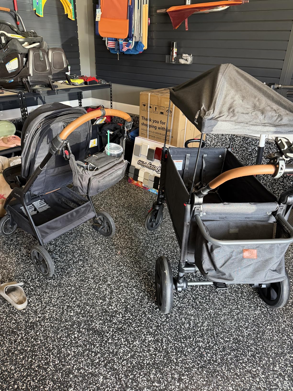 EVER ADVANCED Side-Unzip Stroller Wagon for 2 Kids - 2-in-1 Bench Mode & All-Terrain Push-Pull Wagon - Spica Cast & Special Needs Friendly - JPMA Certified, UV Canopy, Foldable for Zoo, Beach & Travel customer photo 1