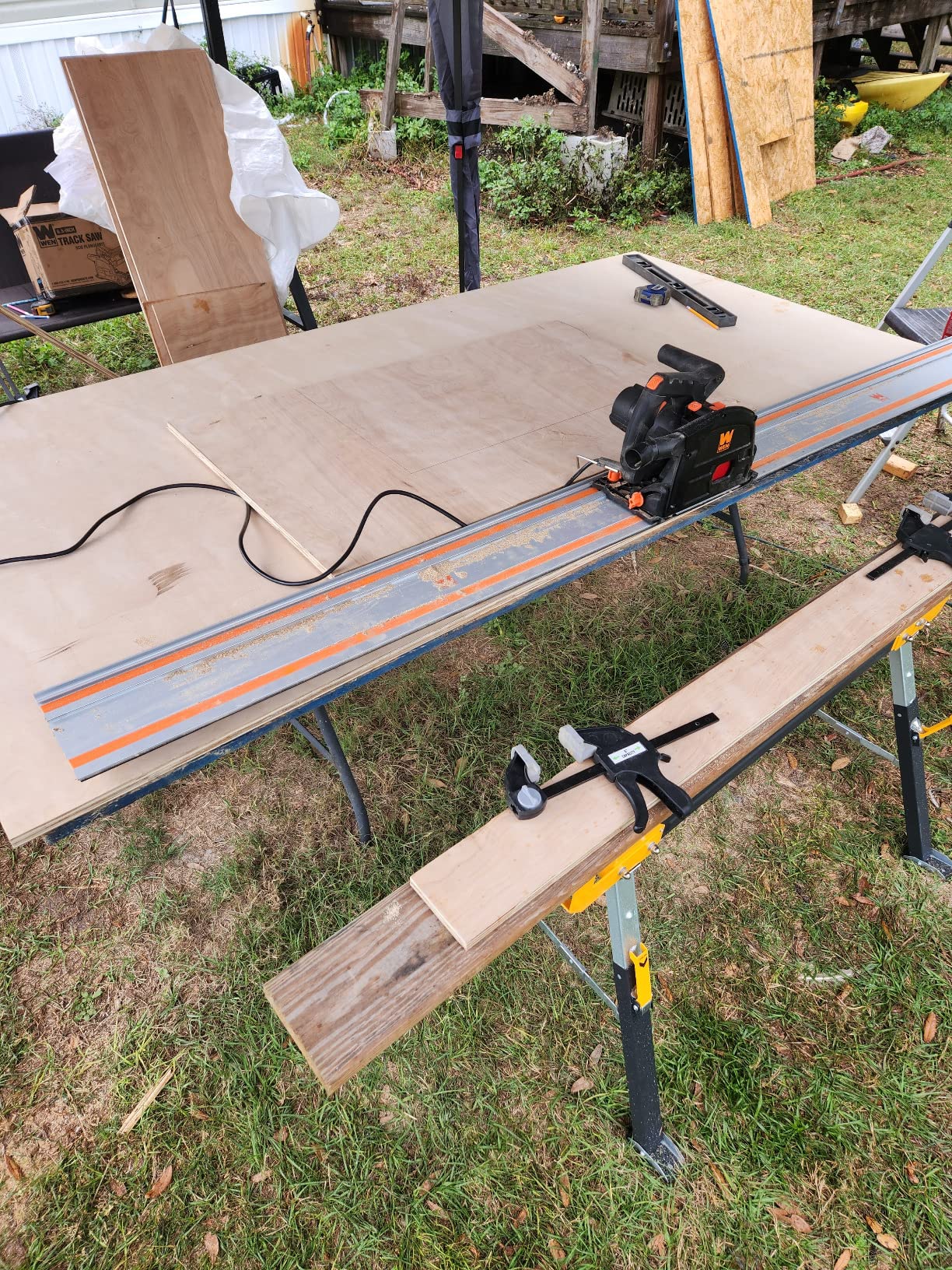 WEN Plunge Cut Circular Saw Bundle with 100-Inch Track Saw Guide Rail and Adapters customer photo 2