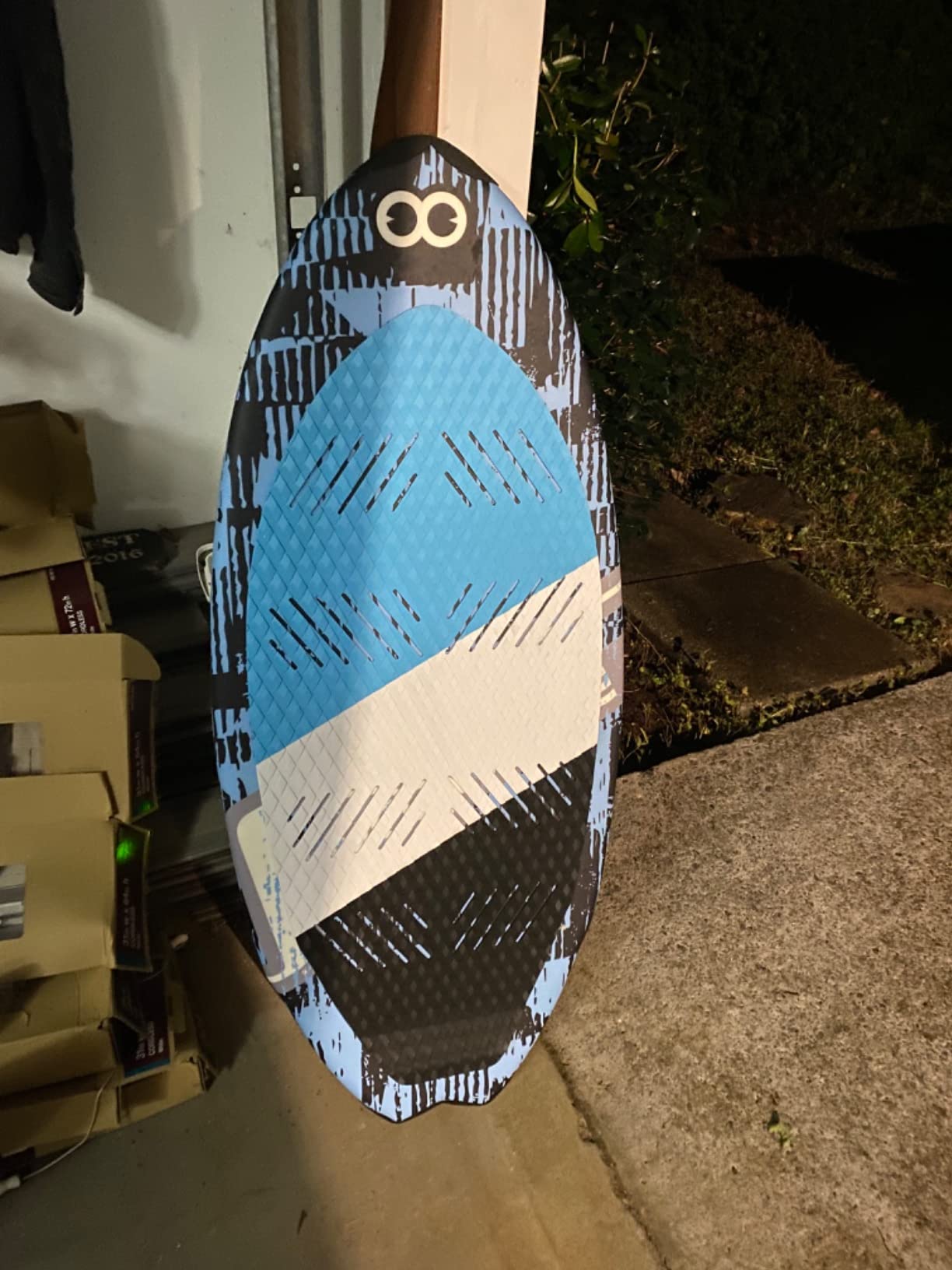 WOOWAVE Wakesurf Board 49 inch with 2 Removeable Tail Fins, Light EPS Core and EVA Traction Pads Perfect Surfing for Kids Adults Beginners customer photo 1