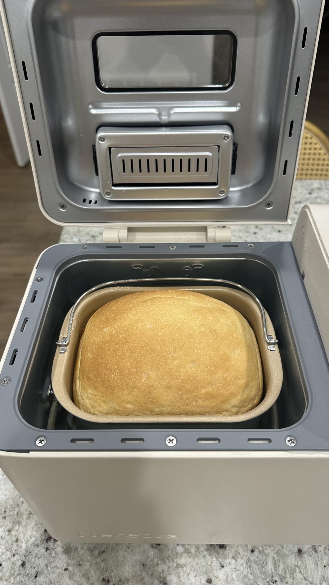 Neretva Bread Machine, 2.2LB 15-in-1 Bread Maker, Dual Heater Breadmaker Machine with Auto Nut Dispenser & Nonstick Ceramic Pan, Bread Maker Machine for Gluten Free, Dough Maker, Sourdough, Yogurt customer photo 1