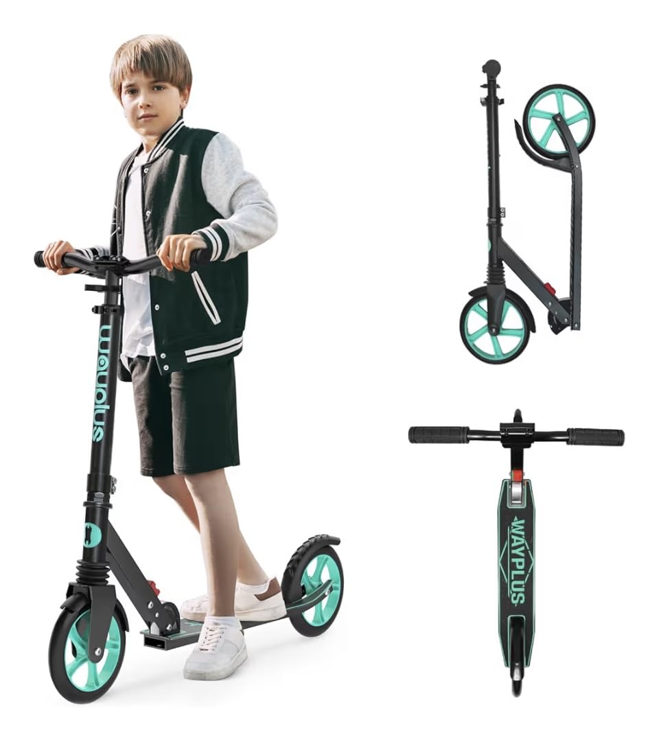 WAYPLUS KS1 Kick Scooter for Ages 6+, Kid, Teens & Adults. Max Load 240 LBS. Foldable, Lightweight, 8IN Big Wheels for Kids, Teen and Adults, 4 Adjustable Levels. Bearing ABEC9 FED Fitness customer photo 2