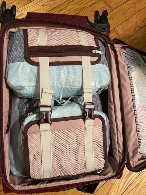 Travelpro Platinum Elite Softside Expandable Luggage, 8 Wheel Spinner Suitcase, TSA Lock, Men and Women, Coastal Blue, 2-Piece Set (21/25) customer photo 2