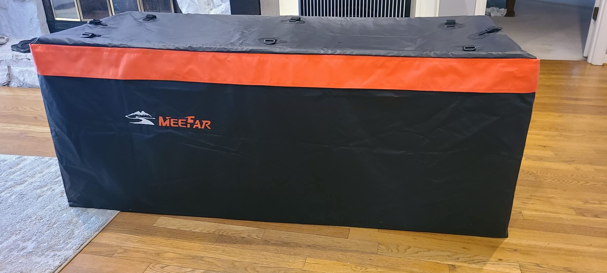 MeeFar Rooftop Cargo Carrier Car Roof Bag 21 Cubic Feet 100% Waterproof Car Top Carrier, Fits All Vehicle with/Without Rack,Include Anti-Slip Mat,10 Reinforced Straps,6 Door Hooks,Luggage Lock customer photo 1