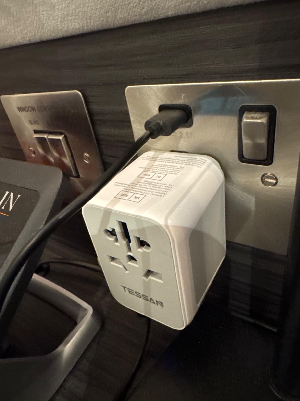 TESSAN Universal Travel Adapter, International Power Adapter with 2 USB C 2 USB A Ports, Travel Plug Adaptor Worldwide for US to Europe UK Italy Ireland Australia France Germany(Type C G A I) customer photo 2