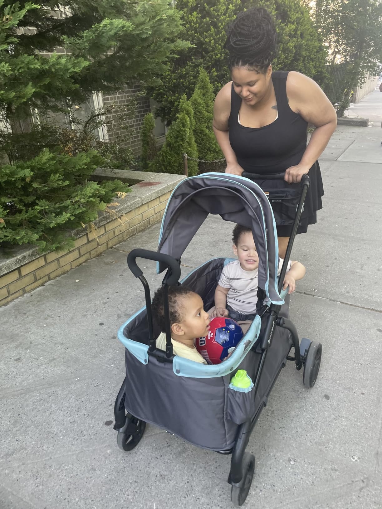 Baby Trend Expedition/Tour LTE 2-in-1 Stroller Wagon, Desert Blue customer photo 2