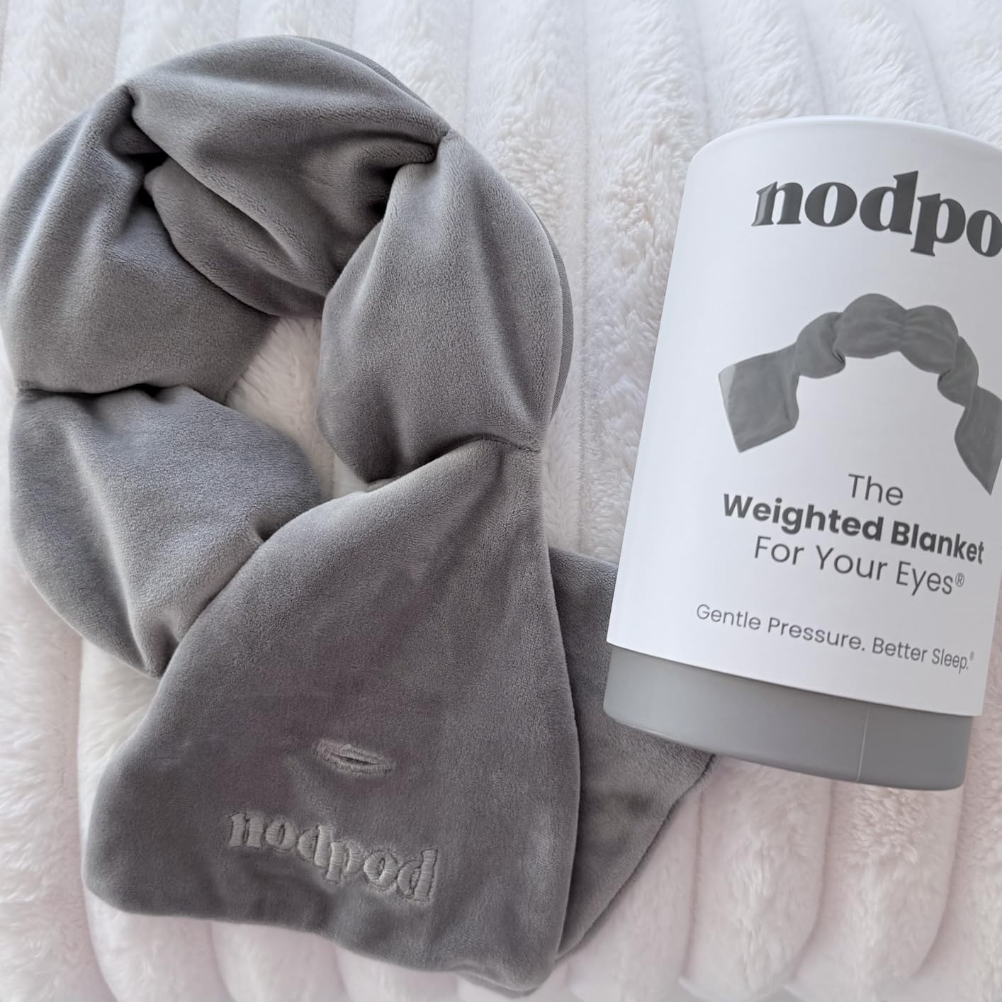Nodpod Gentle Pressure Sleep Mask | Patented Light Blocking Design for Sleeping, Traveling & Relaxation - Sage customer photo 1