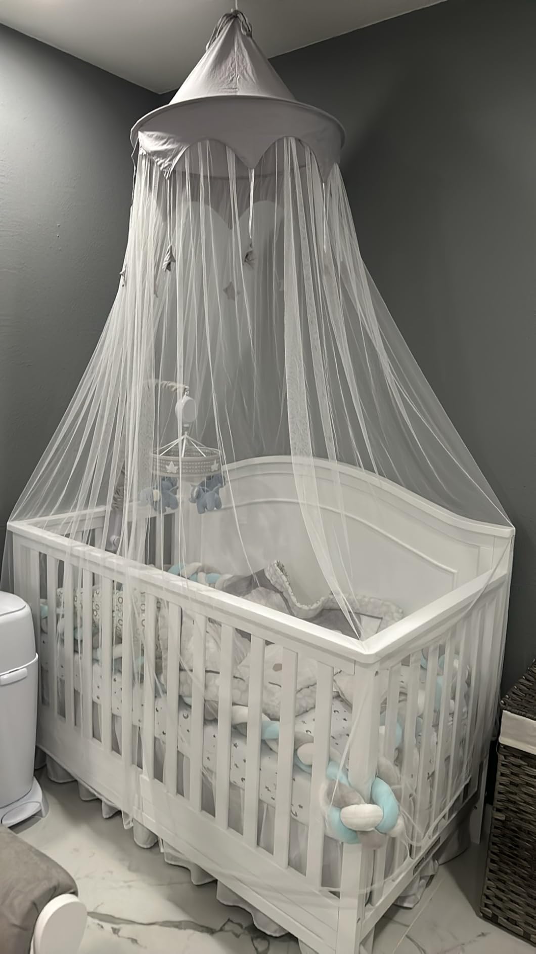 Davinci Charlie 4-in-1 Convertible Baby Crib - GREENGUARD Gold Certified Convertible Crib to Toddler Bed, Daybed, Full-Size Wooden Bed, Durable, 4 Adjustable Mattress Heights - Chestnut customer photo 2